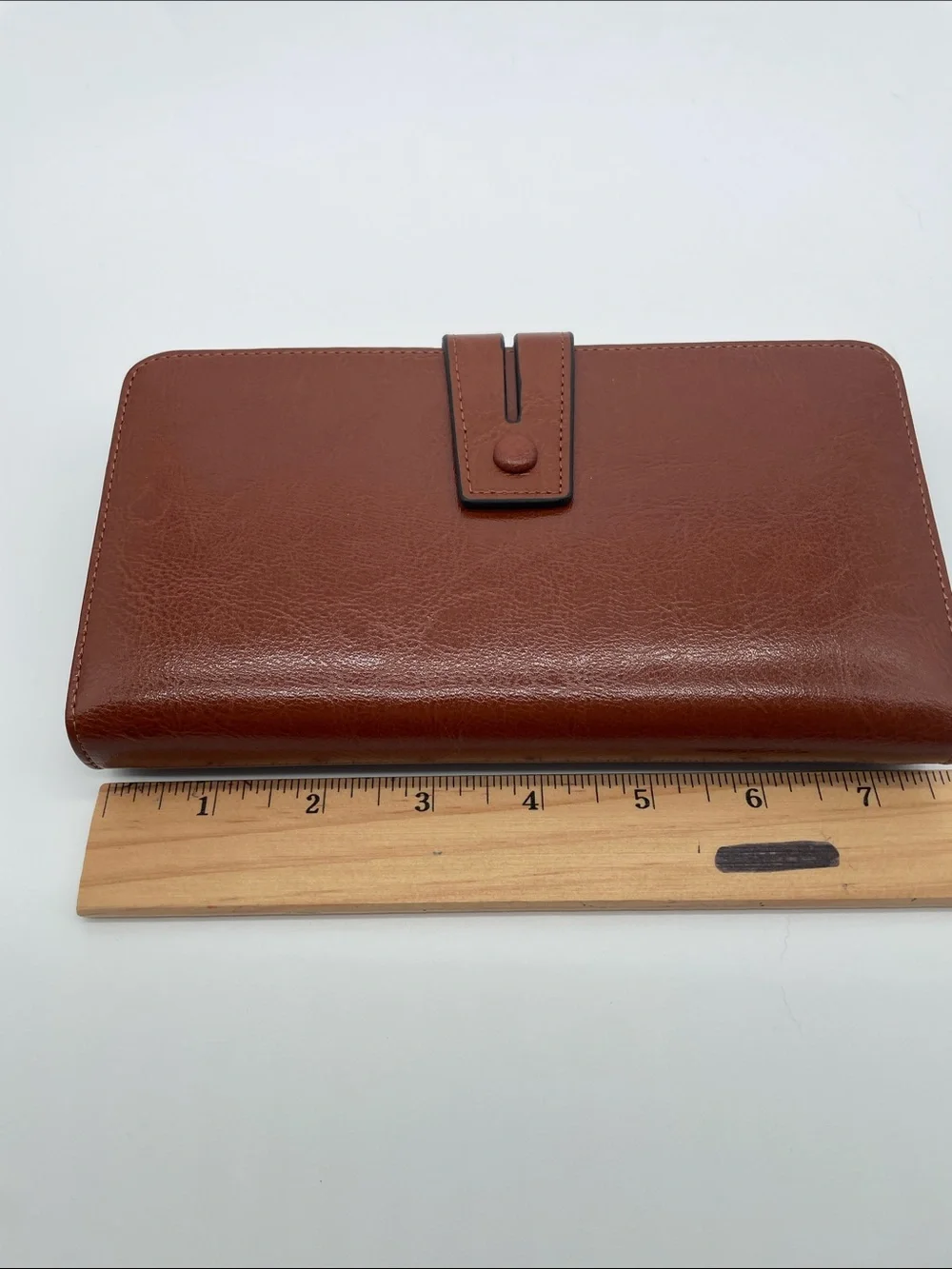 Bostanten Brown Leather Zip-Around Wallet